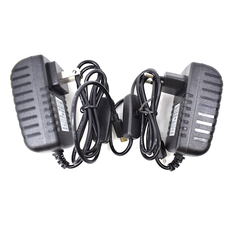 AC 100-240V DC 5 V 3A Питание кнопка включения питания адаптер Зарядное устройство Micro USB