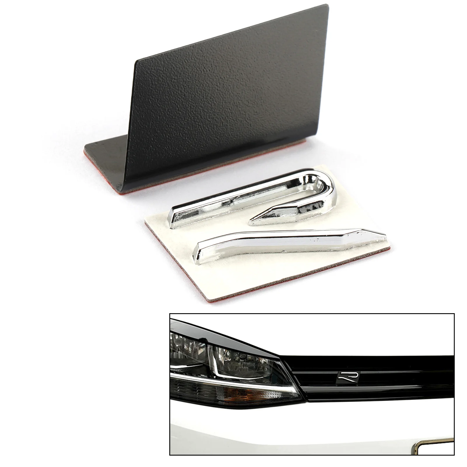 3D серебристая металлическая передняя решетка эмблема R Logo знак наклейка на