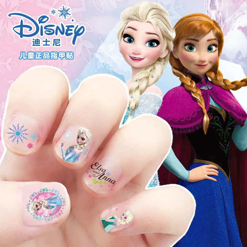 disney mickey mouse minnie mouse makeup nail stickers toys snow white sophia anna elsa kids cartoon anime figures 3d sticker free global shipping