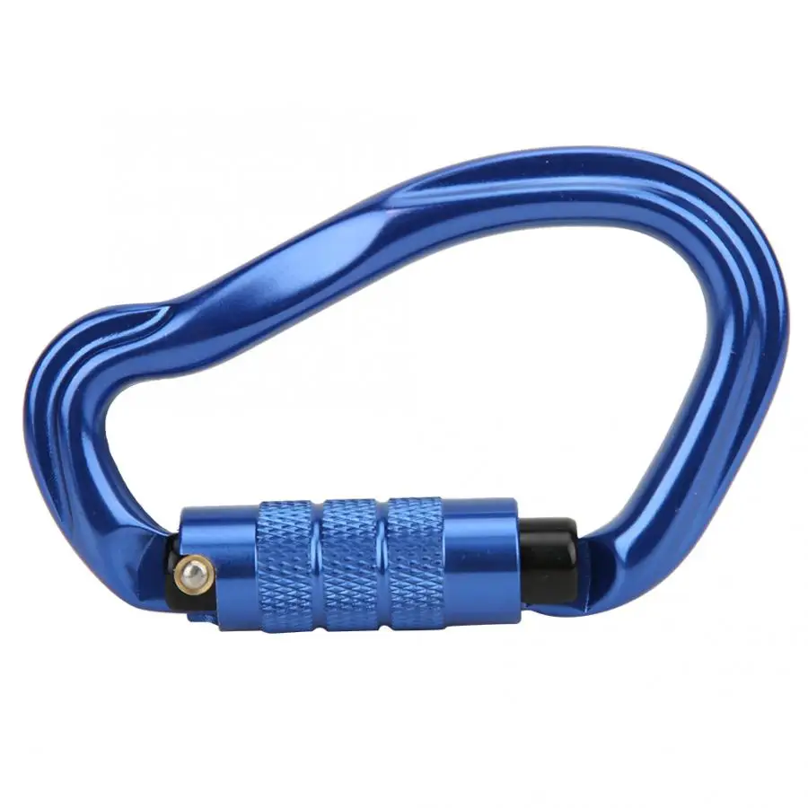 Кемпинговый карабин D образный алюминиевый брелок для ключей зажим