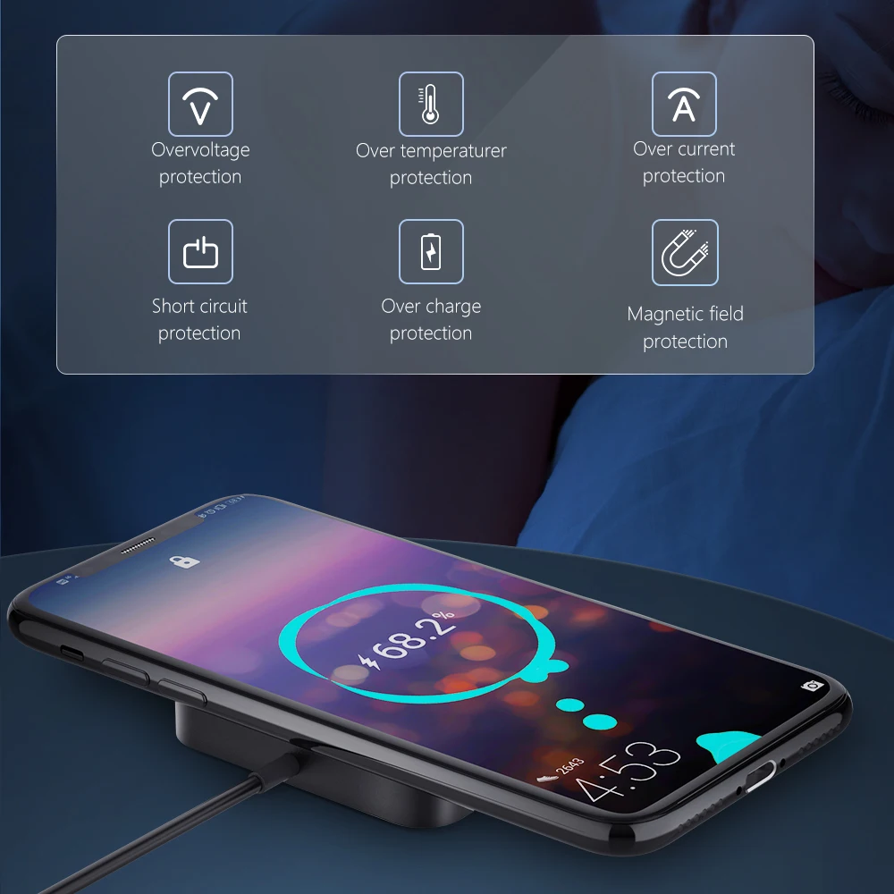 

15W magnetic wireless charger for iPhone 12 mini portable mobile phone wireless charger black and white optional