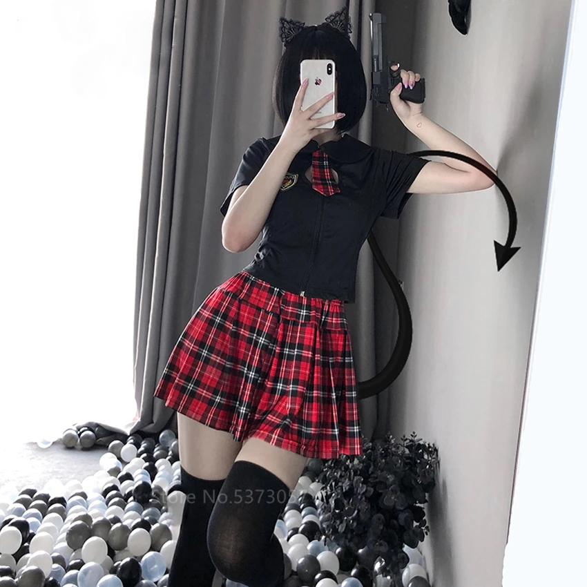 Женское сексуальное нижнее белье для косплея студенческая форма школьная