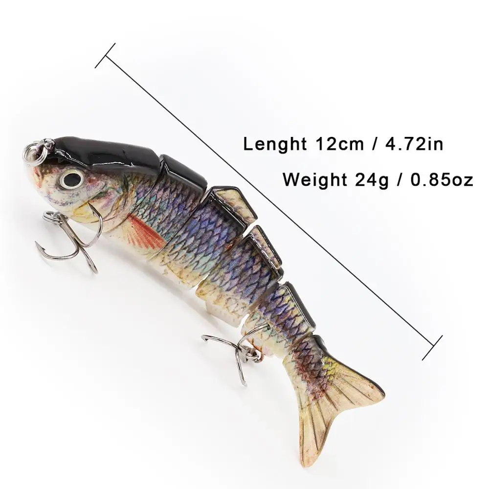 Погружной кренкбейт 12 см 25 г рыболовные приманки наживки 6 сегментов жесткая