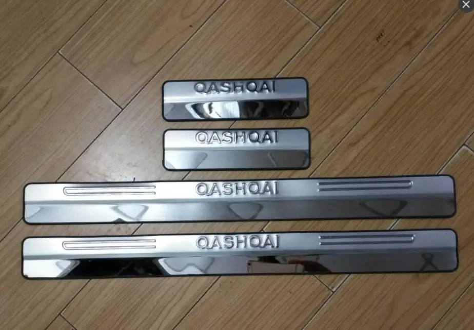 Для Nissan QASHQAI 2008 до 2019 J10 j11нержавеющая сталь Накладка на порог автомобиля Стайлинг