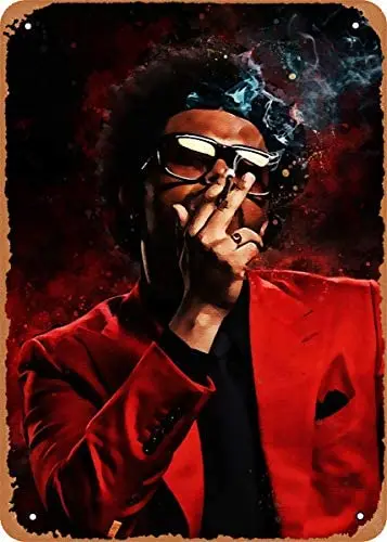 

Rapper Music World The Weeknd Plaque Poster Metal Tin Sign 8" x 12" Vintage Retro Wall Decor