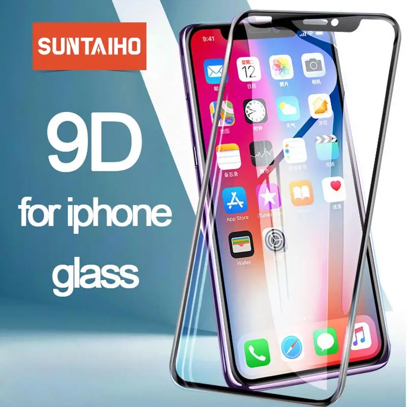 Закаленное защитное стекло Suntaiho с изогнутыми краями для iPhone 11 Pro XR XS Max X |