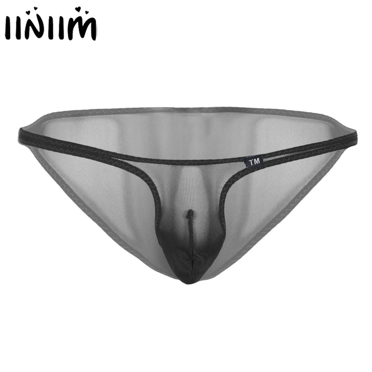 Мужские трусики для геев нижнее белье прозрачные плавки с низкой посадкой танга