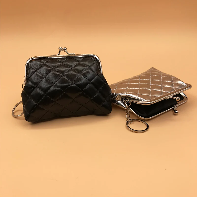 Маленький кожаный кошелек для женщин маленький Дамский бумажник на защелке с