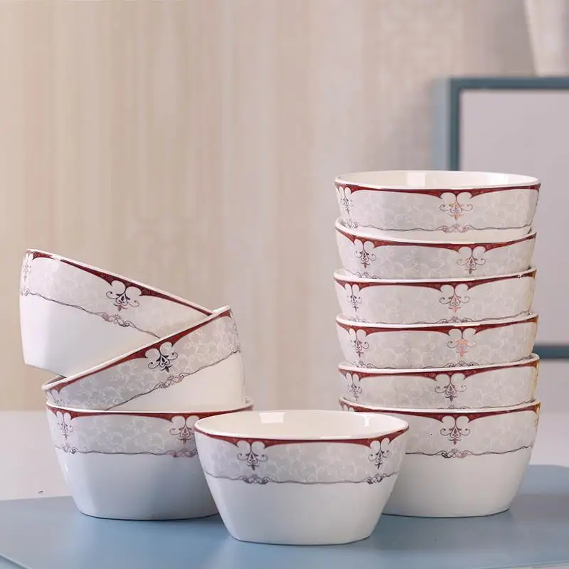 Набор для риса лапша корейский кокосовый соус контейнер еды фарфоровая тарелка