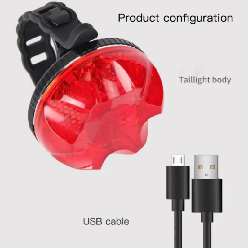 

Bike Light Bicycle 7 Speed Mode LED Taillight Rear Tail Safety Warning Cycling Light USB Rechargeable Style Bike Accessories