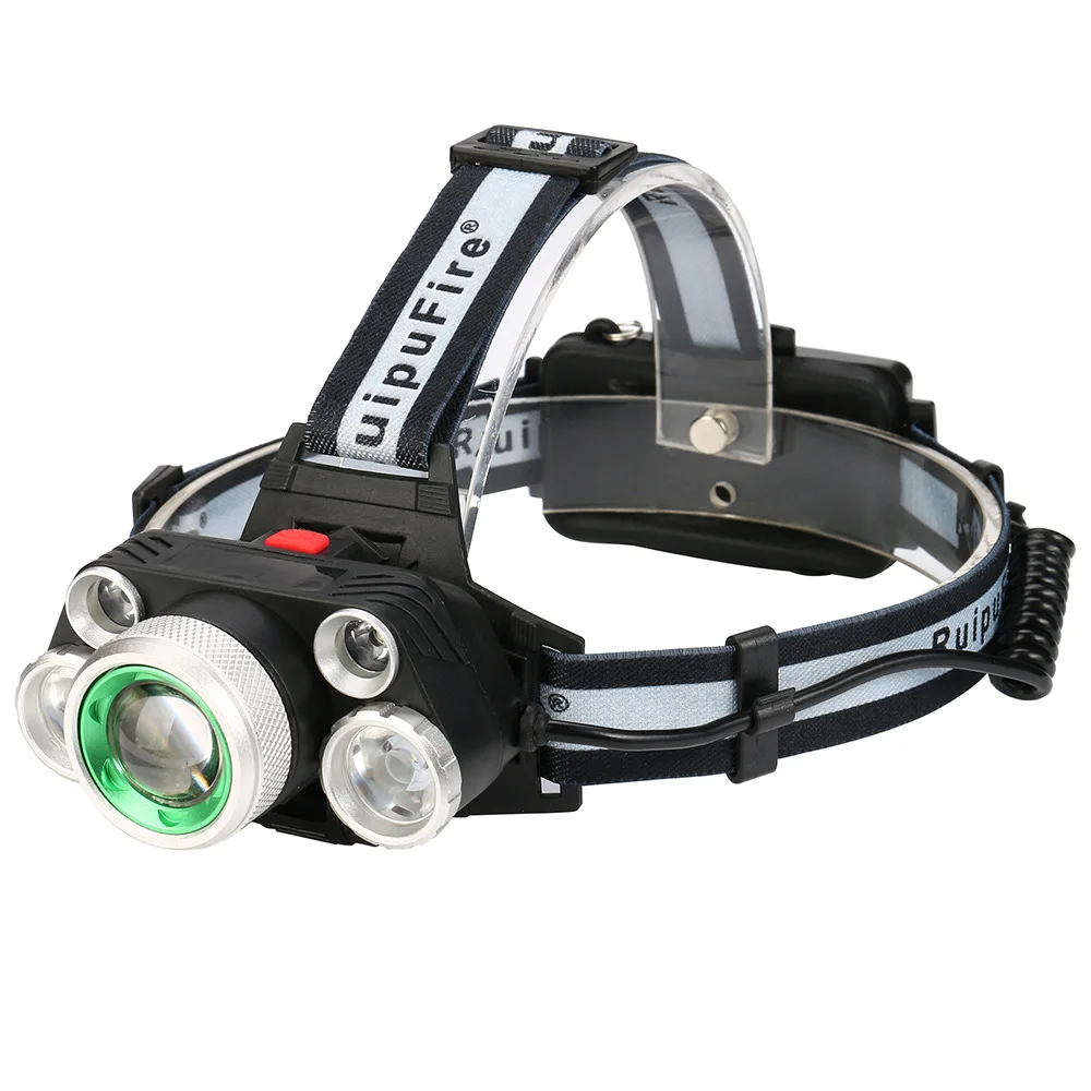

Cross-border headlight T6+XPE adjustable outdoor hunting and fishing riding head-mounted rechargeable headlight