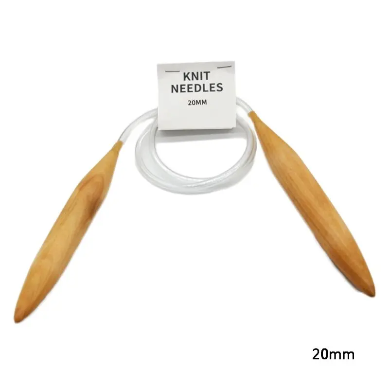 15/20/25 мм круговые деревянные вязальные спицы с пластиковой трубкой вязальный