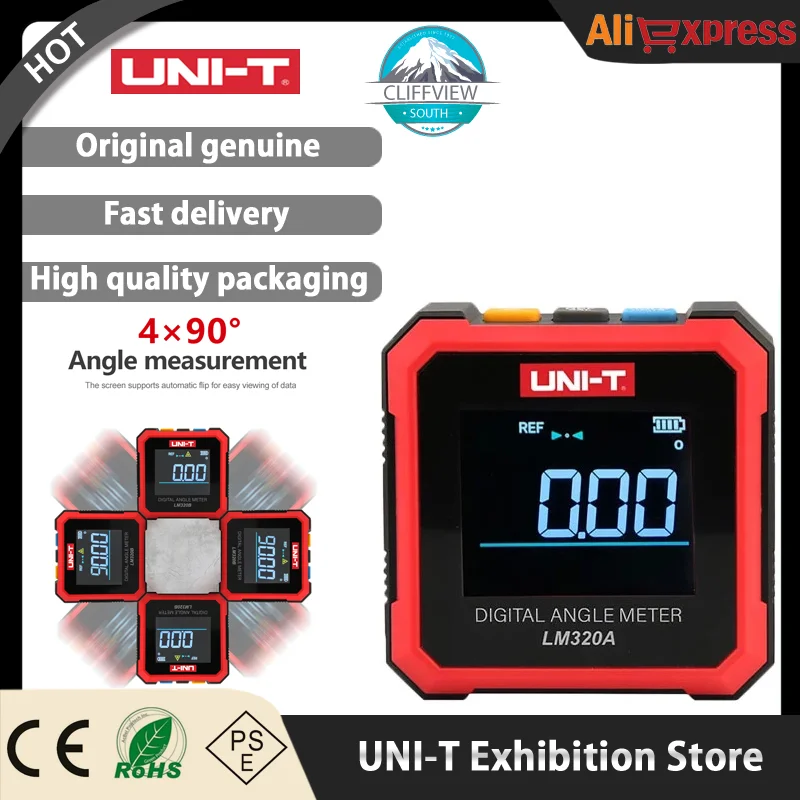 UNI-T LM320A LM320B Electronic Angle Meter Digital Protractor Magnetic Inclinometer Tester Bevel Box Backlight | Инструменты