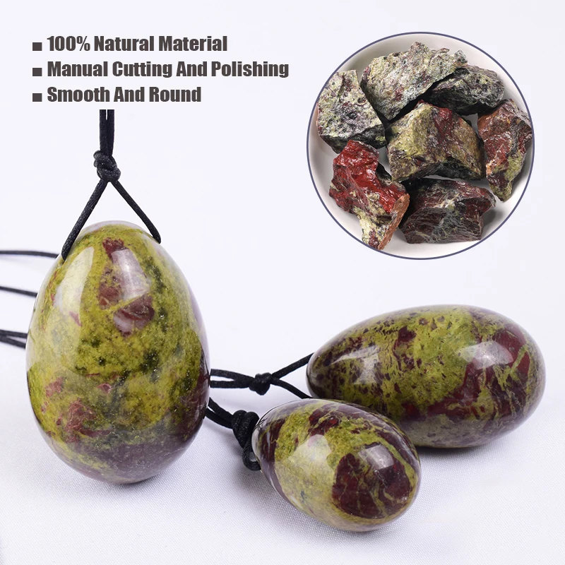 3Pcs/Set 100% Natural Jade Yoni Egg Vaginal Muscle Firming Feminine Hygiene Massage Stone Women Kegel Exercise Ben Wa Ball - купить по