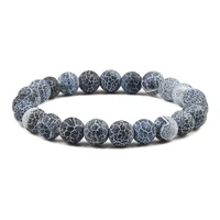 classic natural stone weathered bracelet charm beads chakra bracelets for women men yoga prayer jewelry pulseras hombre gift