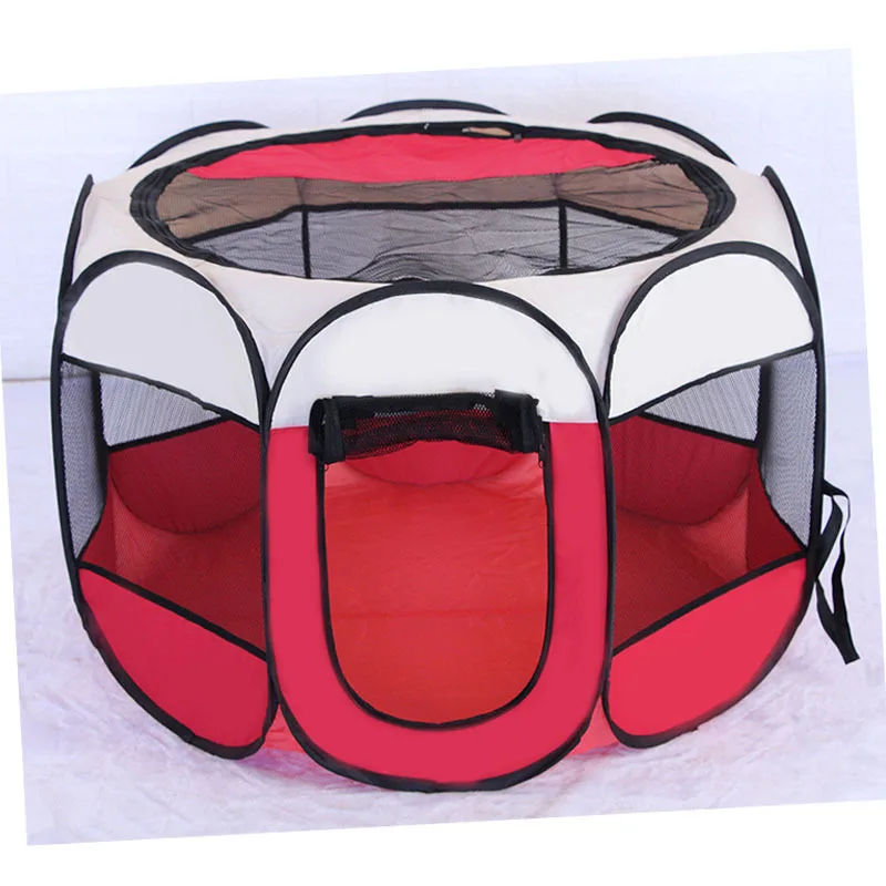 

Oxford Cloth Octagonal Dogs House Portable Folding Cat Tent Large Small Dogs cage Outdoor Easy To Operate Pet Kennel Dog House