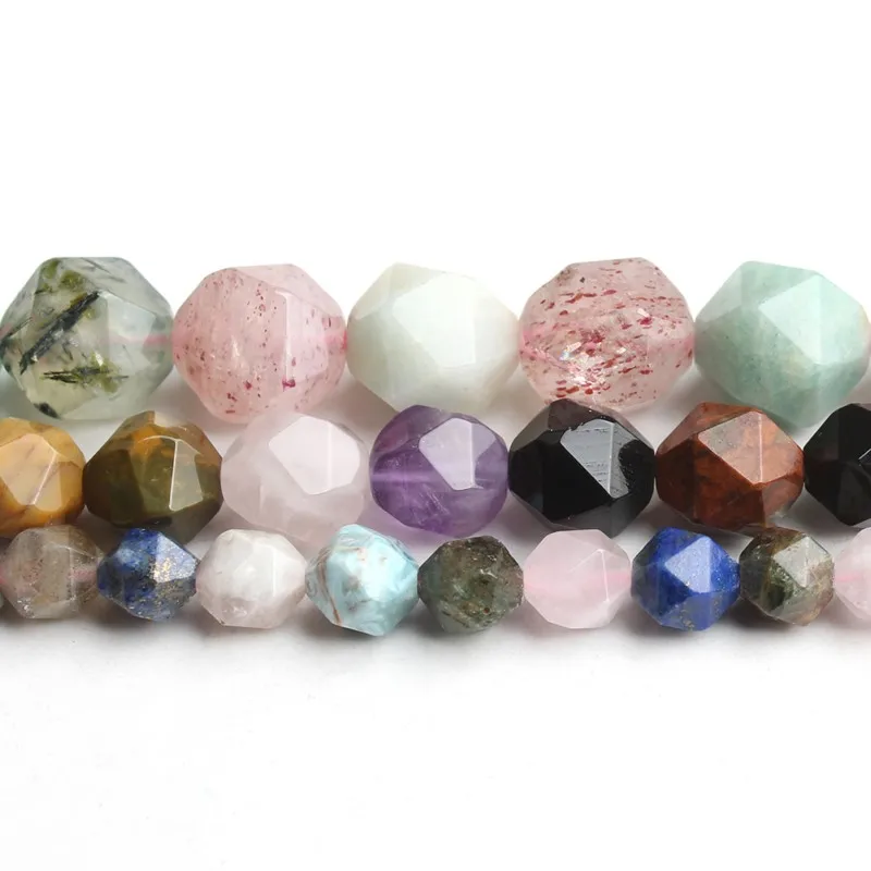 

Бусины Круглые граненые из аквамарина, 6/8/10 мм, 15 дюймов