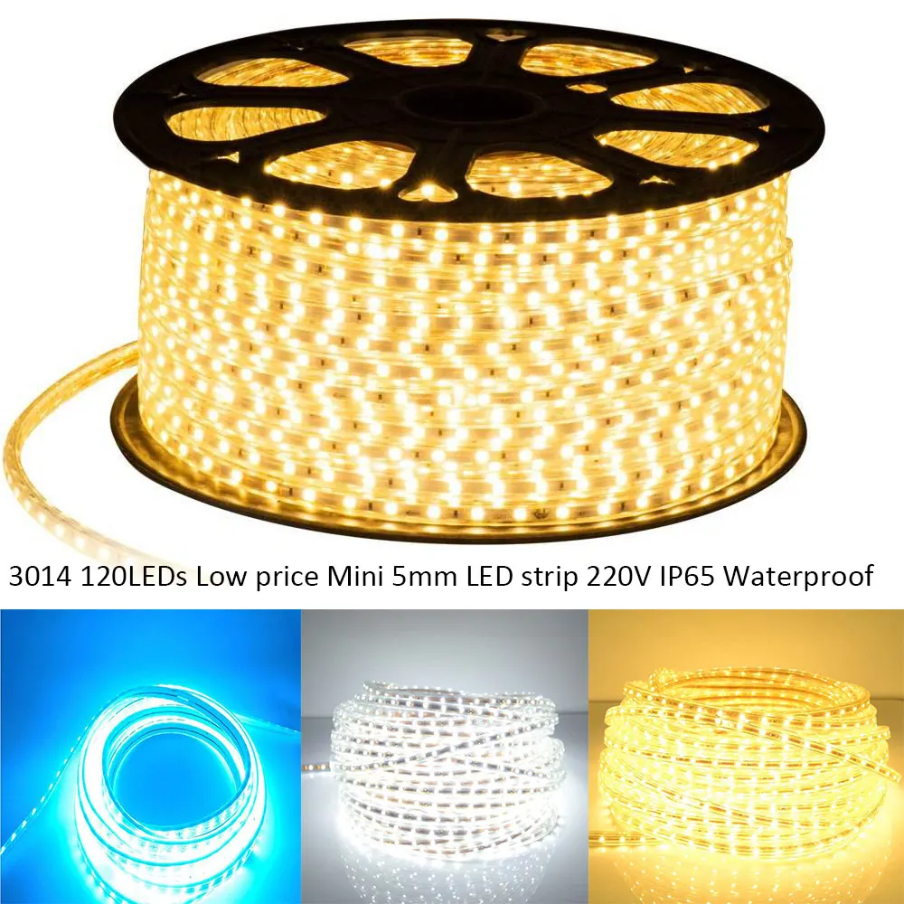 GD 1 м возможностью погружения на глубину до 30 супер яркий 3014 Светодиодные ленты 120