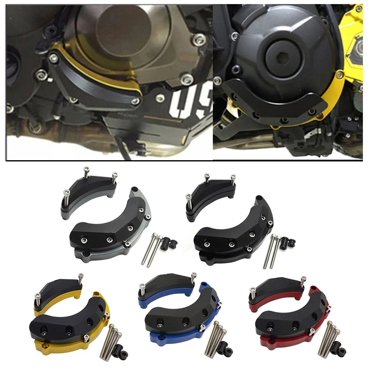 

No Logo 1 Set YAMAHA MT09 MT-09 Tracer FJ 09 XSR900 14-18 2019 2020 Engine Guard Case Slider Cover Protector Engine Guard Case