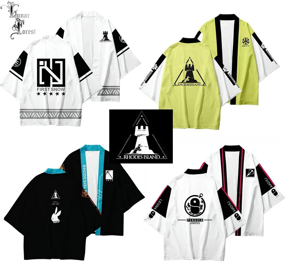 

GAME Arknights 3D Printing Japanese Kimono Haori Yukata Cosplay Women/Mens Fashion Summer Casual Cool Short Sleeve boys Cardigan