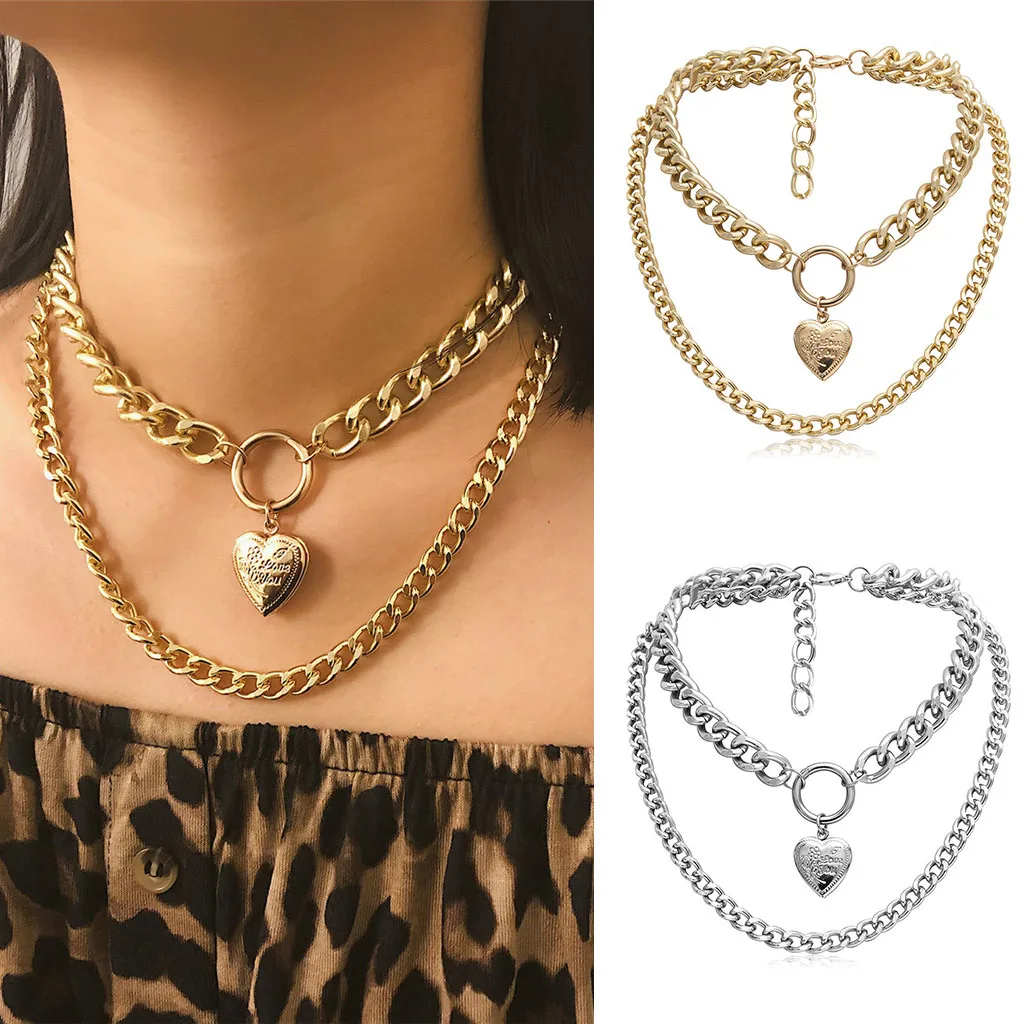 Массивное панк многослойное жемчужное ожерелье чокер эффектное девственница