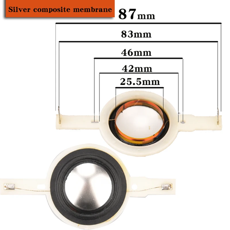 HIFIDIY LIVE 25.5mm Core Tweeter Voice Coil Membrane Silver composite Black Film Treble Speaker Repair accessories DIY Parts | Электроника