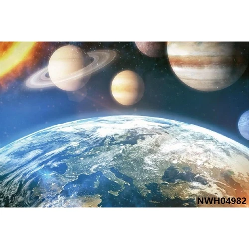 Yeele земля планета Вселенная Космическая туманность Дети Фото фоны Мальчик День рождения пользовательские фотографии фон для фотостудии - Цвет: NWH04982