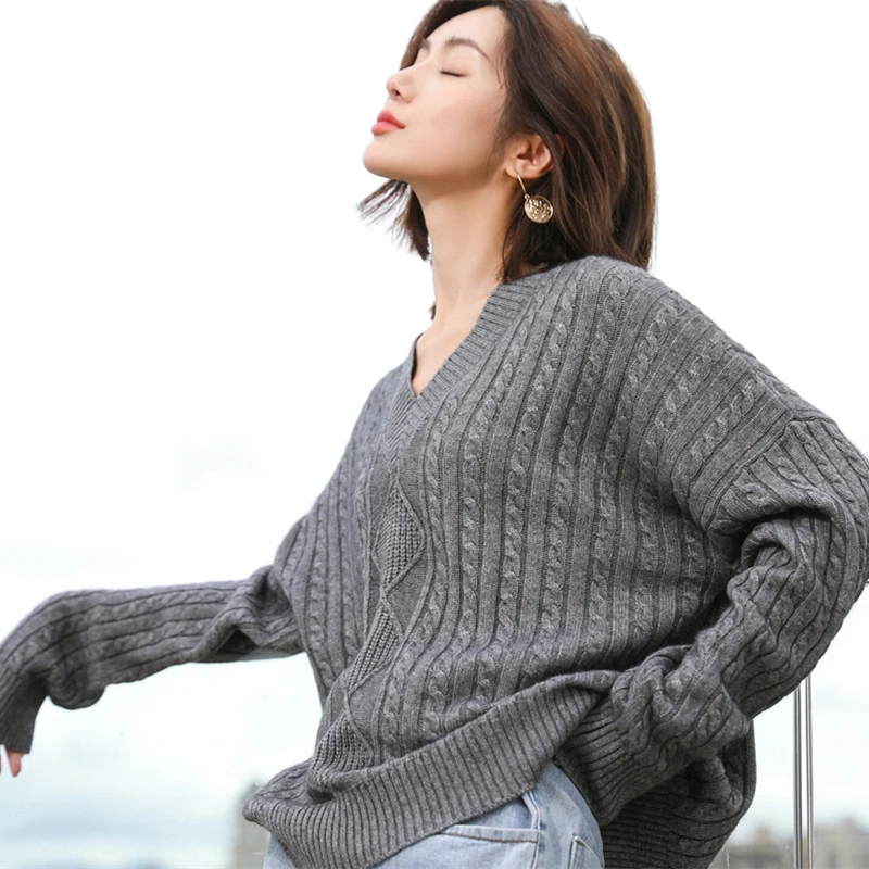 Женские зимние кашемировые свитера 100% Осенние вязаные пуловеры