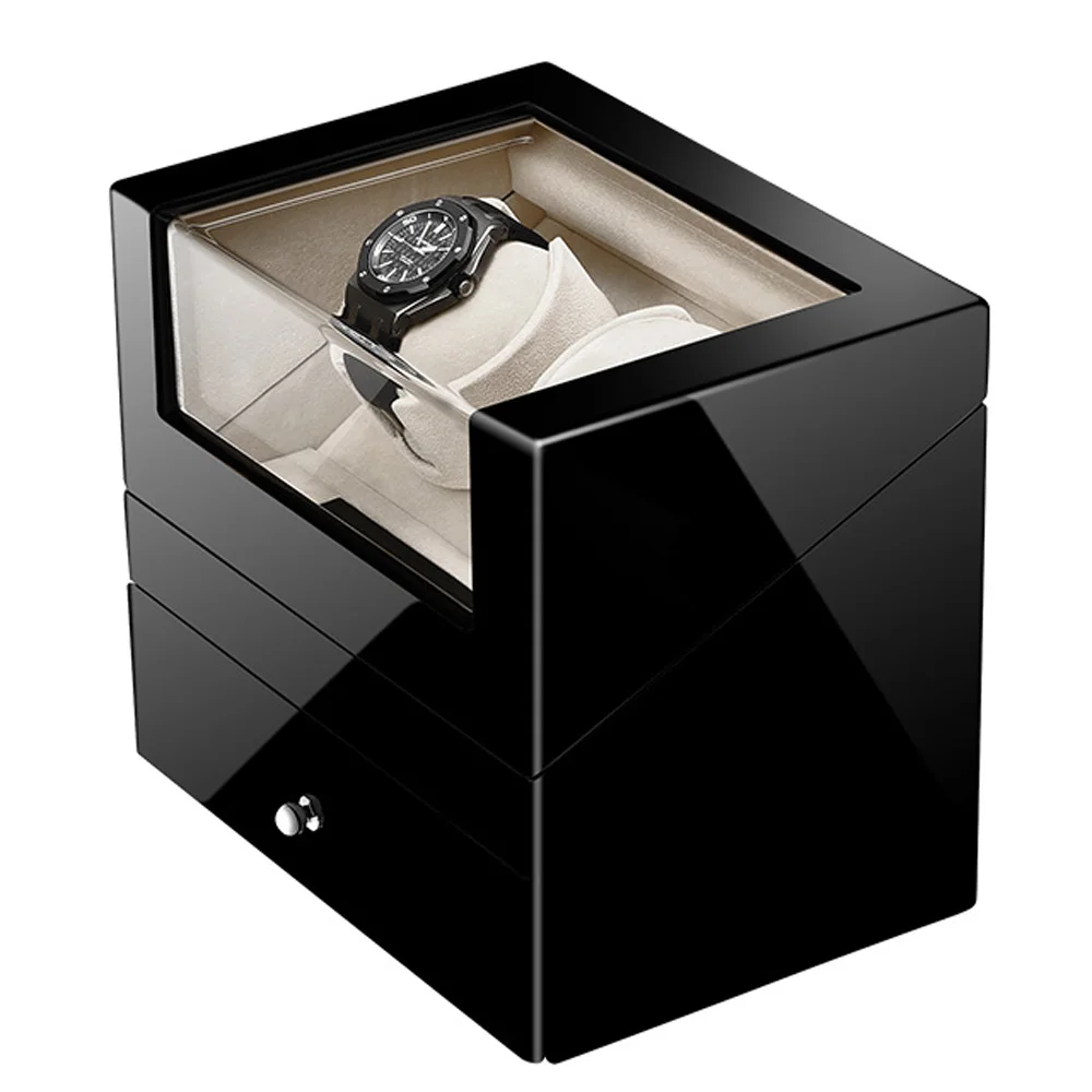 

Wooden Watch Winder Plug/Battery Use Rotate Watch Winder for Automatic Watches Japan Motor Accessories Watch Winder Case Boxes