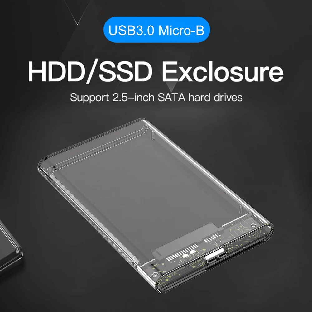 

KingSpec 2.5 SSD Hard Disk Enclosure SATA to USB adapter HDD Case for 2.5 Inch HDD SATA SSD Disk External hdd enclosure USB 3.0