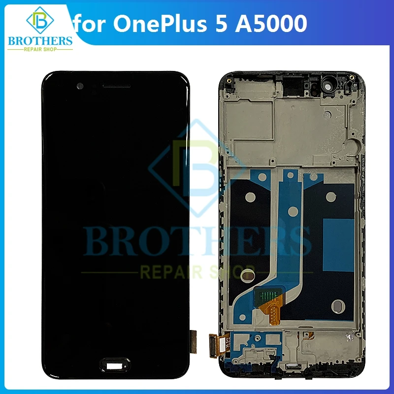 lcd for oneplus 5 lcd screen lcd display for oneplus 5 a5000 lcd assembly touch screen digitizer phone replacement test working free global shipping