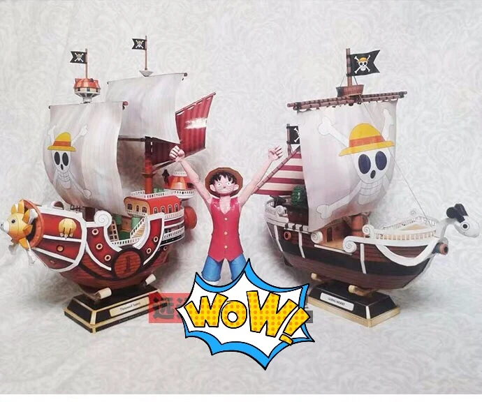 THOUSAND SUNNY Going-figura de acción de un barco pirata, modelo de papel 3D, colección de Luffy Zoro Dragon, juegos para adultos, 0ne Piece