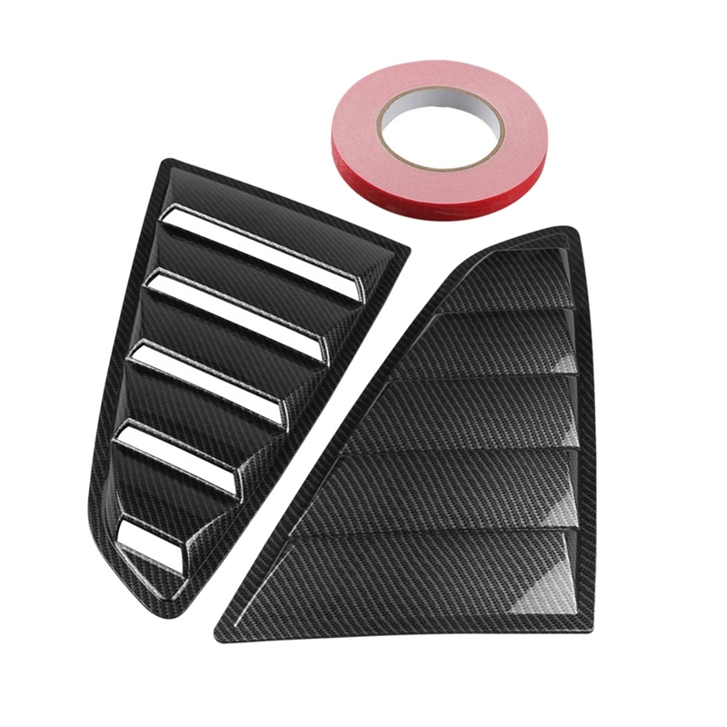 2 шт. стильный вид из углеродного волокна 1/4 четверть боковое окно автомобиля