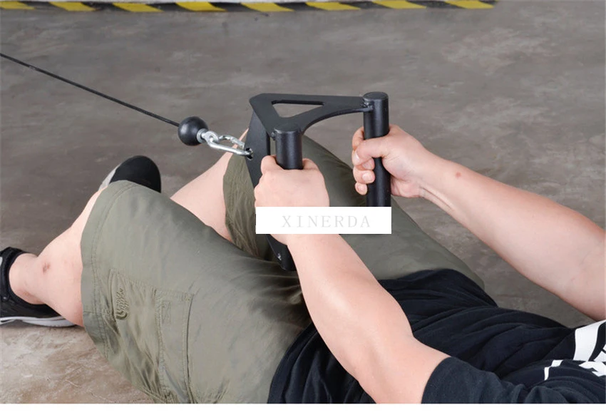Тянущаяся рукоятка с сопротивлением тренировка тяга треугольная ручка гребная