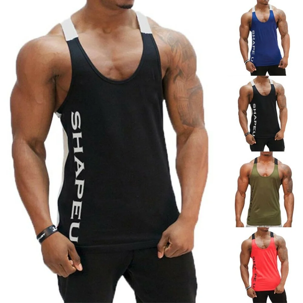 

Men's Breathable U-Neck Tank Fashion Casual Summer SportsTraining Running Top