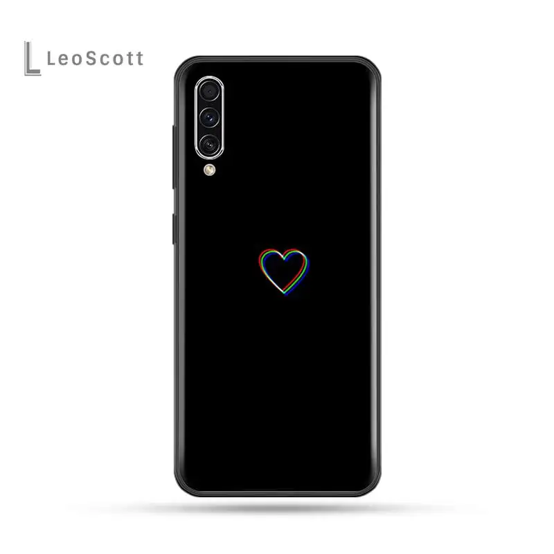 

Black and white lines love Phone Case For Samsung A20 A30 30s A40 A7 2018 J2 J7 prime J4 Plus S5 Note 9 10 Plus