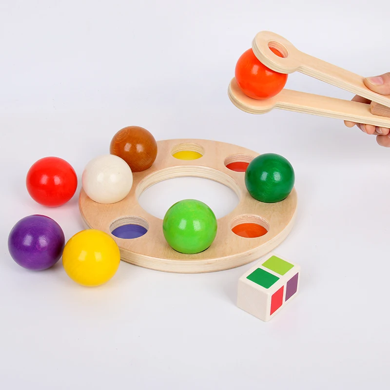 Деревянные игрушки для размножения мозга и радуги шарики haba rainbow billiard