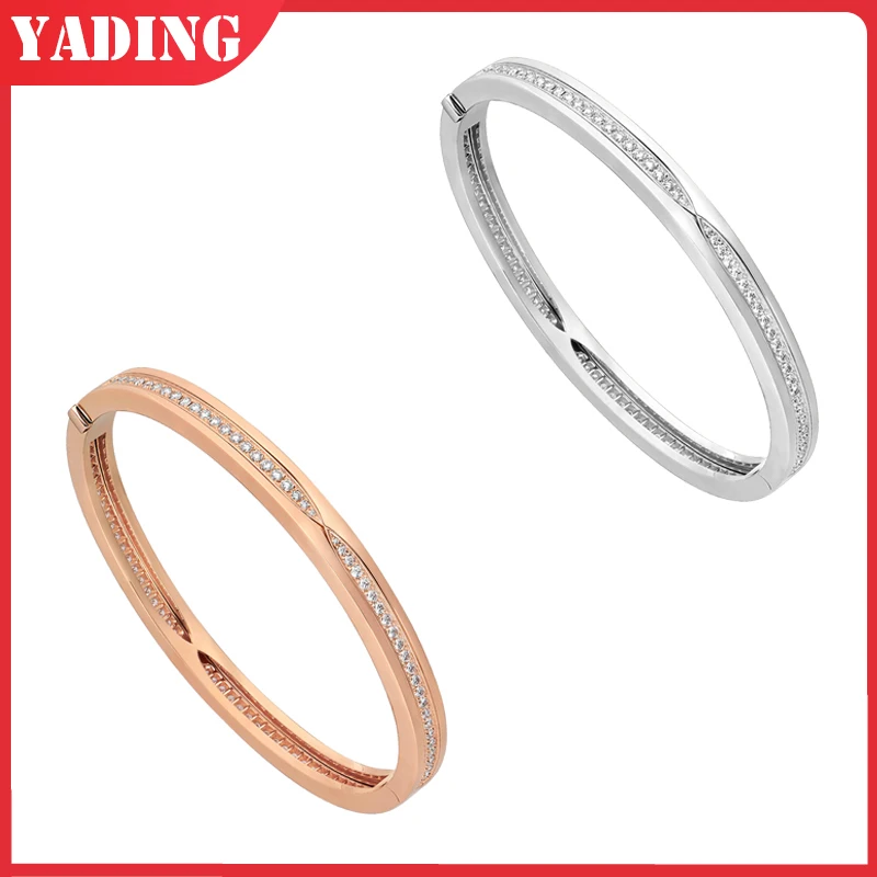

Hot sale high quality fit Original 925 sterling silver bracelet for women with rose gold classic couple jewelry wedding gift