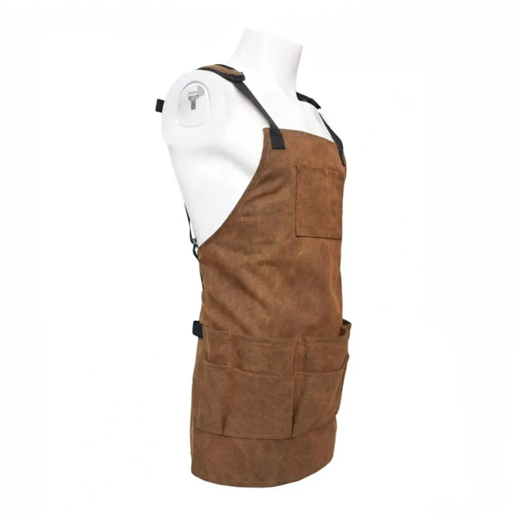 

Multi-pocket Anti-dirty Canvas Tool Apron Outdoor Barbecue Bib for Woodworking
