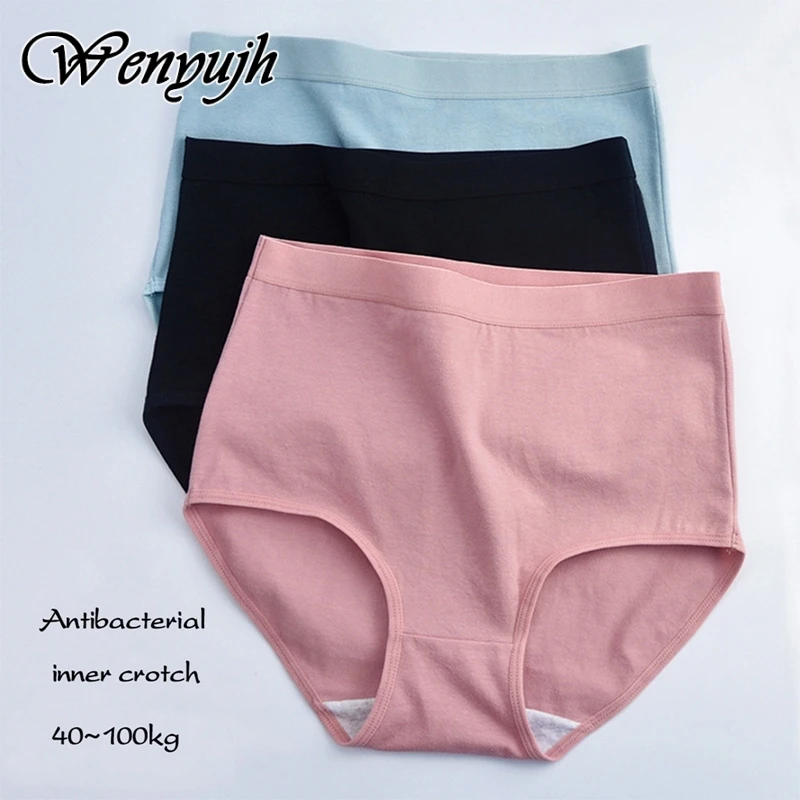 

WENYUJH 2021 Women Lingerie For Women High-waist Plus Size Women Panties Lady Underwear Women Cotton Briefs Fat Panties Lingerie
