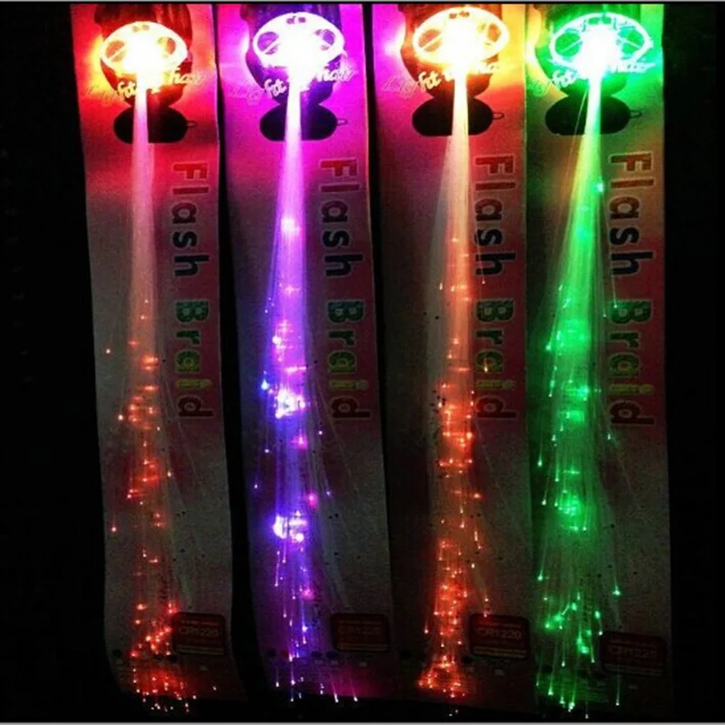 Красочные стетящиеся волосы lgiht светодиодные заколки для волос костюм с тесьмой