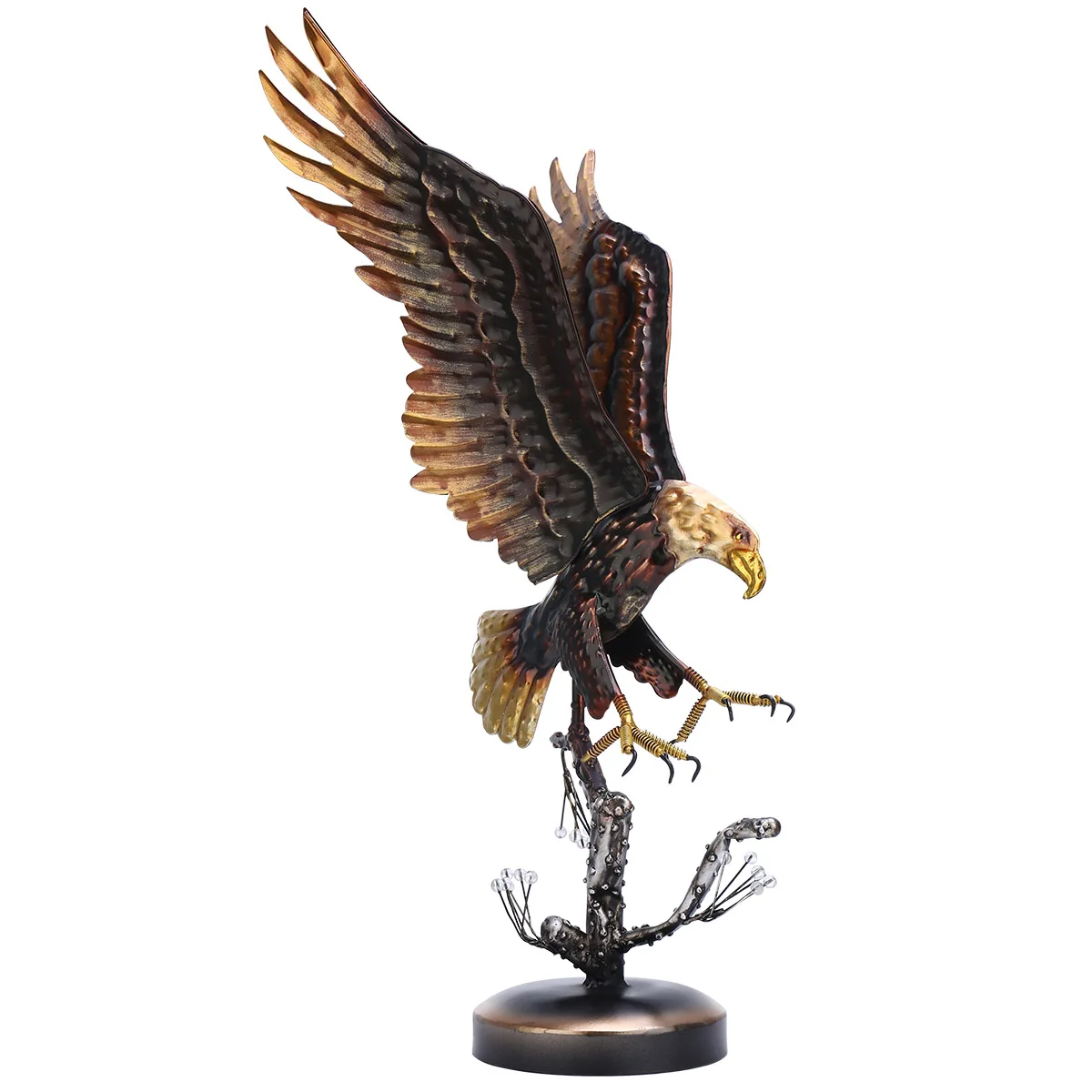 Home Decor Bald Eagle Sculpture Modern Iron Ornament Taste Art Handmade Craft Special Animal Styling Shelf Desk Deco | Дом и сад