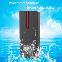 ip68 waterproof 125khz rfid card reader wiegand output input access control card reader 13 56mhz black reader