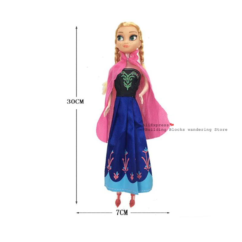 A STYLE Anna doll Без коробки, высокое качество, 4 шт./лот, Boneca, 30 см, Кукла Эльза, игрушки для девочек, Fever 2, куклы принцессы Анны и Эльзы, Одежда для кукол, детей - Цвет: A STYLE Anna doll