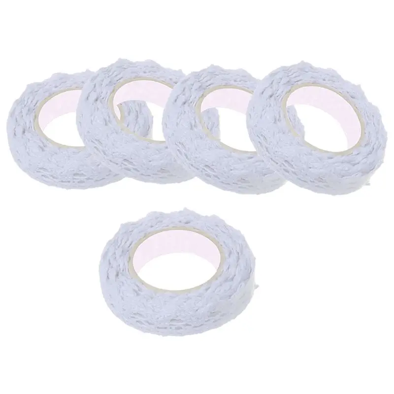 New 5pcs 1 7 м роликовая Кружевная декоративная лента клейкая наклейка Подарочная