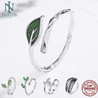 Простое кольцо для женщин, кольцо с зелеными листьями для выстрела, кольца с перьями в виде животных, креативное циркониевое кольцо на палец, милое, милое, модное ювелирное изделие, подарок