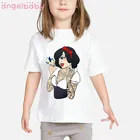 Футболка принцессы с татуировками для девочек; Светильник с желтыми волосами; Детская футболка с принтом мышление Алисы; Летние топы для маленьких девочек; dHKP2012