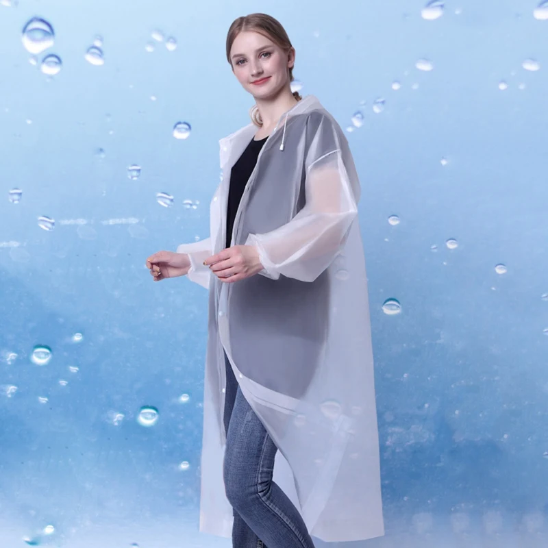 Модный плащ PEVA для мужчин и женщин утолщенный водонепроницаемый дождевик с