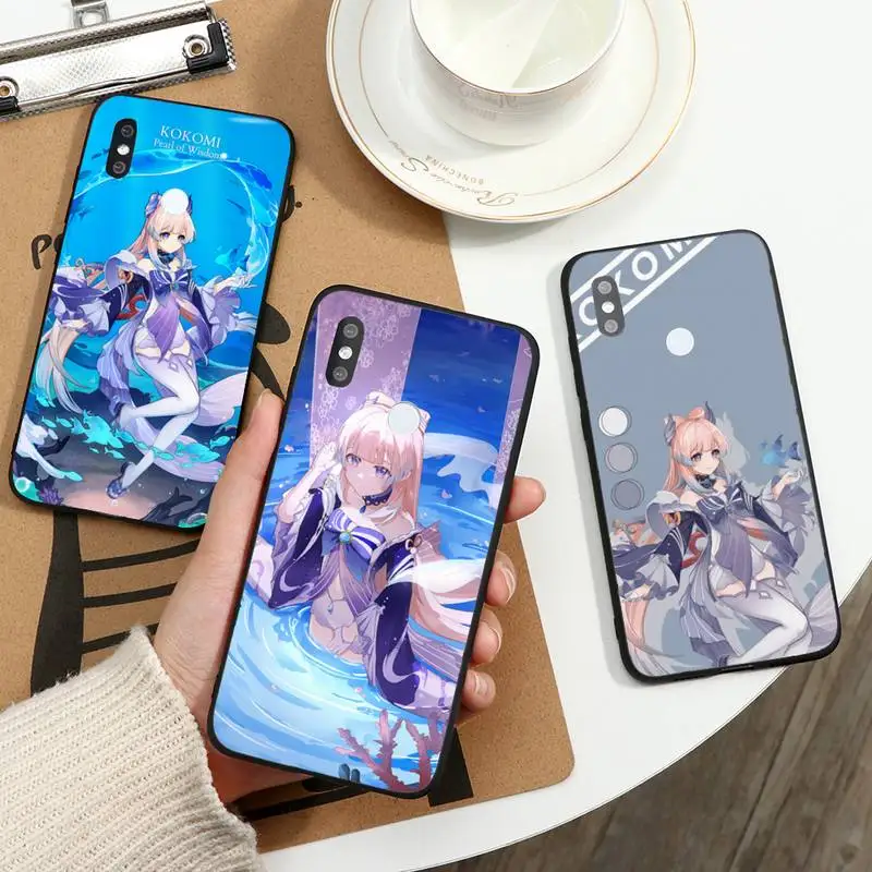 

Sangonomiya Kokomi Genshin Impact Phone Case For Xiaomi Redmi note 7 8 9 t max3 s 10 pro lite coque funda shell cover