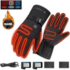 Водонепроницаемые мотоциклетные перчатки с подогревом Guantes, мотоциклетные перчатки с подогревом и USB, перчатки с электрическим подогревом и питанием от батарейки
